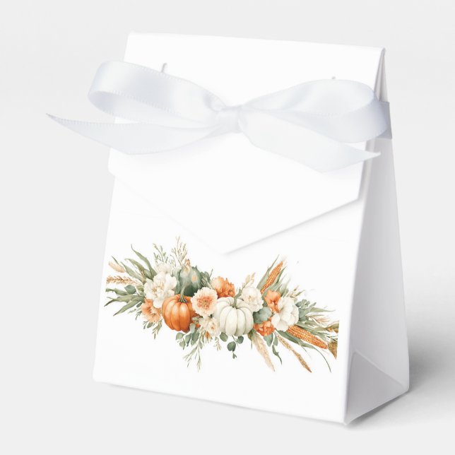 Caixinha De Lembrancinhas Arranjo Floral Boho Outono (Frente)