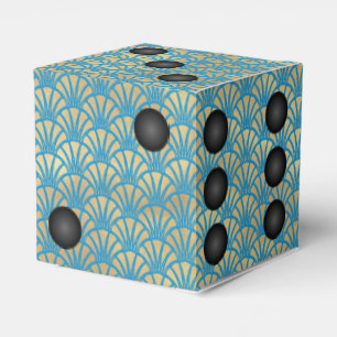 Caixinha De Lembrancinhas Art Deco Dourado Fan Dice ou Die Casino Party