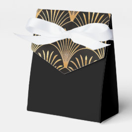 Caixinha De Lembrancinhas Art Deco Preto e Dourado