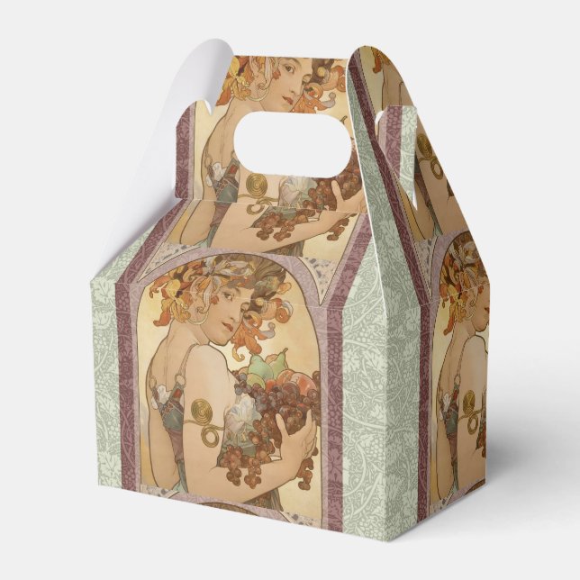 Caixinha De Lembrancinhas Art Nouveau Mulher Mucha Linda (Frente)