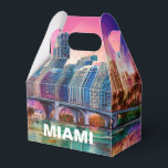 Caixinha De Lembrancinhas Arte abstrata da paisagem de Miami<br><div class="desc">Adicione um toque moderno ao seu evento com esta caixa de lembrança com arte abstrata da paisagem de Miami. Perfeita para casamentos,  festas ou presentes corporativos.</div>