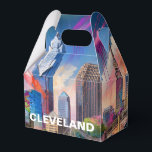 Caixinha De Lembrancinhas Arte abstrata do horizonte de Cleveland<br><div class="desc">Adicione um toque moderno ao seu evento com esta caixa de favor contendo arte abstrata do horizonte de Cleveland. Perfeito para casamentos,  festas ou presentes corporativos.</div>