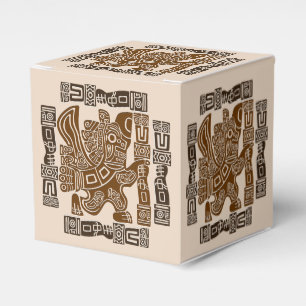 Caixinha De Lembrancinhas Arte Antiga Tribal do Guerreiro de Águia Asteca