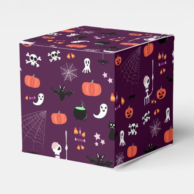 Caixinha De Lembrancinhas Arte Assustadoramente Fofa de Halloween (Frente)