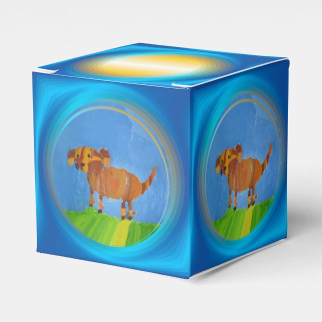 Caixinha De Lembrancinhas Arte Canina por Crianças (Frente)