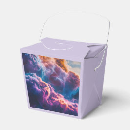 Caixinha De Lembrancinhas Arte de Nebulosa Espacial Abstrata - Colorida Cósm