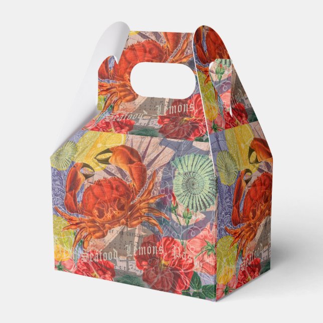 Caixinha De Lembrancinhas Arte do Mar de Praia Náutica do Caranguejo (Frente)