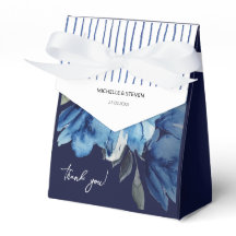 Arte em Aquarela Azul Índigo Elegante