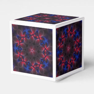 Caixinha De Lembrancinhas Arte fractal digital roxa legal