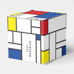Caixinha De Lembrancinhas Arte Moderna De Stijl Geométrica Minimalista Mondr