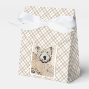 Caixinha De Lembrancinhas Arte original de pintura terrier com revestimento