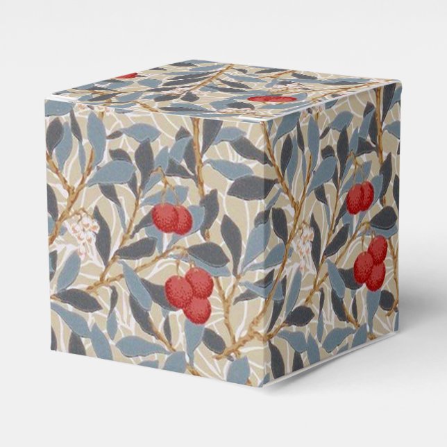 Caixinha De Lembrancinhas Árvore Redberry, William Morris (Frente)
