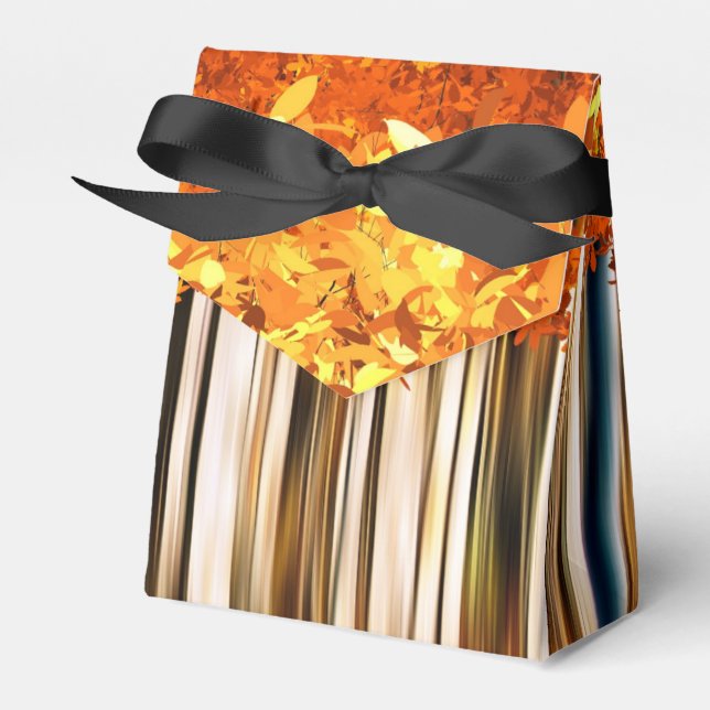 Caixinha De Lembrancinhas Árvores de queda florestas modernas florestas cinz (Frente)