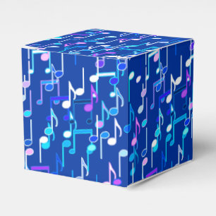 Caixinha De Lembrancinhas As notas musicais imprimem - o azul de índigo,