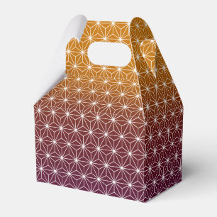 Caixinha De Lembrancinhas Asanoha, Impressão tradicional japonês, Borgonha e