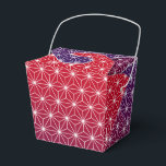 Caixinha De Lembrancinhas Asanoha tradicional Impressão vermelho e roxo japo<br><div class="desc">Asanoha é um padrão japonês tradicional baseado em folhas em forma de estrela de uma planta dura que representa vitalidade e crescimento. Esse padrão é muito popular em kimonos e artigos para crianças e bebês,  pois acredita-se que traga crescimento e vigor.</div>