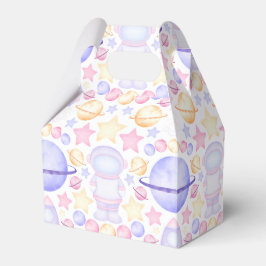 Caixinha De Lembrancinhas Astronautas do Espaço Aquático Cor-de-Rosa-Gelado 