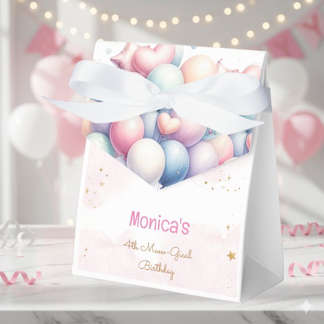 Caixinha De Lembrancinhas Aurora de felinos e giz de aniversário (Criador carregado)