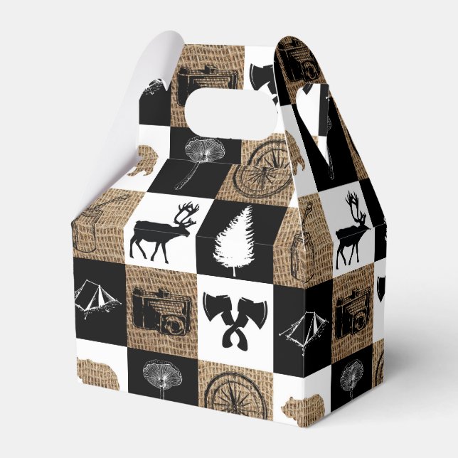 Caixinha De Lembrancinhas Aventura Rustic Camping Outdoor (Frente)