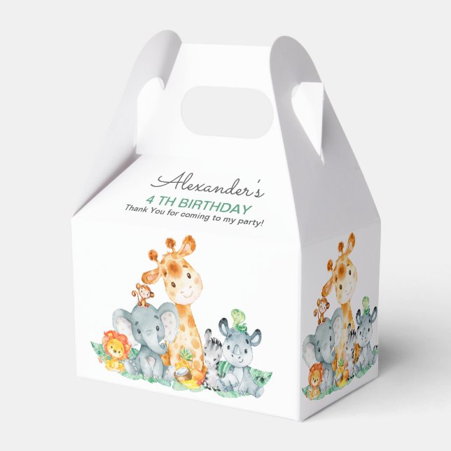 Caixinha De Lembrancinhas Aves da Selva Safari Cute Safari (Frente)