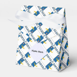 Caixinha De Lembrancinhas Azores Bandeira Azoriana Personalizada em Mosaico