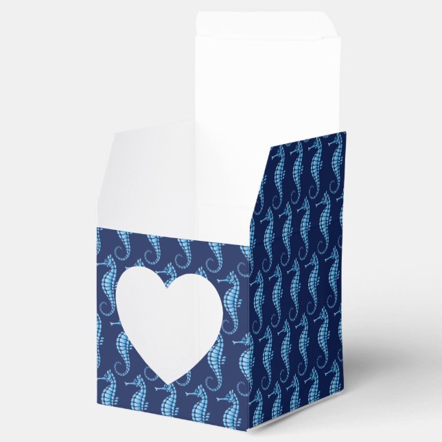 Caixinha De Lembrancinhas Azul Cavalo-Marinho (Aberto)