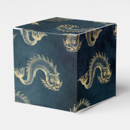 Caixinha De Lembrancinhas Azul e Dourado Náutico Vintage