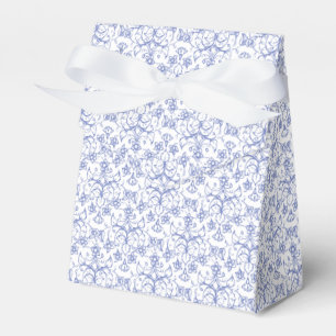 Caixinha De Lembrancinhas Azul Periwinkle Personalizado no Floral Decorativo