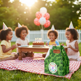 Caixinha De Lembrancinhas Azul personalizado bonito - 5 Folybug e Folha - An