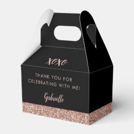 Caixinha De Lembrancinhas Azul preto-rosa Rosa moderno-quic Dourado Aniversá