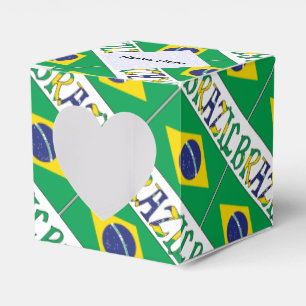 Caixinha De Lembrancinhas Azulejo do Brasil Bandeira Brasileira Nome Persona