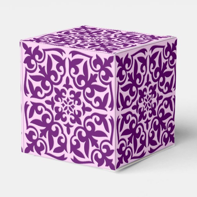 Caixinha De Lembrancinhas Azulejo marroquino - roxo e orquídea (Verso)
