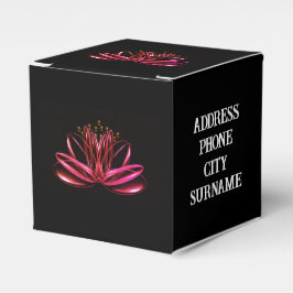 Caixinha De Lembrancinhas Azure de flor de Lotus Vermelho, fundo,Personaliza