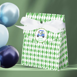 Caixinha De Lembrancinhas Baby Boy Elephant & Monkey Golf Chá de fraldas Ret