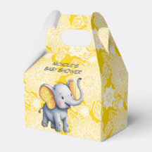 Baby Elephant Yellow Polka Dot Ears Baby Shower
