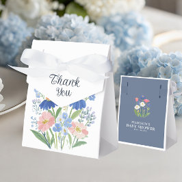 Caixinha De Lembrancinhas Baby in Bloom Thank You Wildflower Meadow Shower