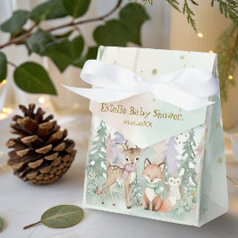 Caixinha De Lembrancinhas Baby It's Cold Outside Winter Woodland Baby Shower