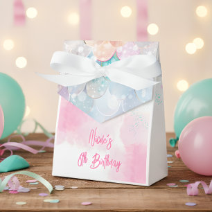 Caixinha De Lembrancinhas Baça de aniversário de sereia magia submarina