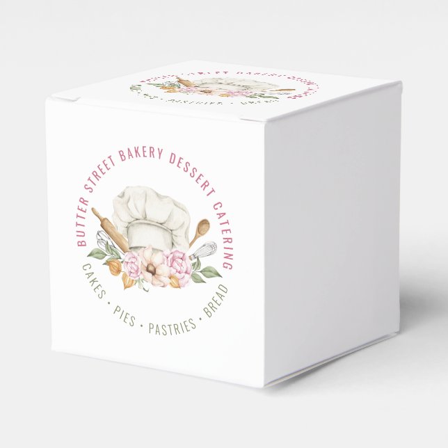 Caixinha De Lembrancinhas Baker Pastelaria Utensílios Aquecedores (Frente)