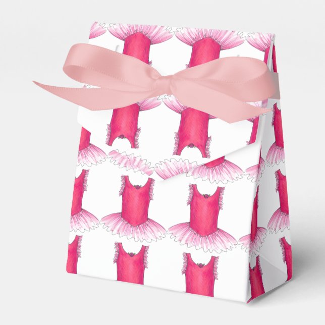 Caixinha De Lembrancinhas Balé rosa Tutu Costume Ballerina Dance Professora (Frente)