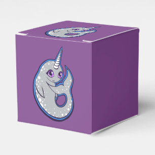 Caixinha De Lembrancinhas Baleia cinzenta de Narwhal com design do desenho