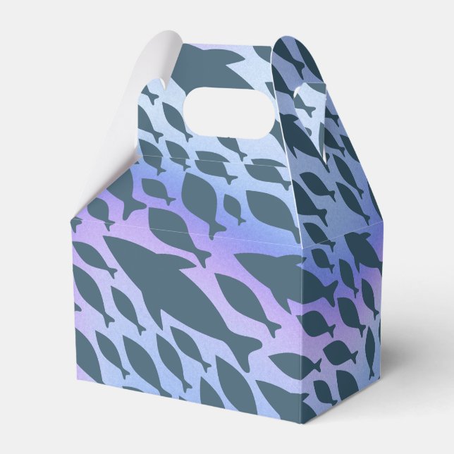 Caixinha De Lembrancinhas Baleia de tubarão-sombra na galáxia gradiente (Frente)