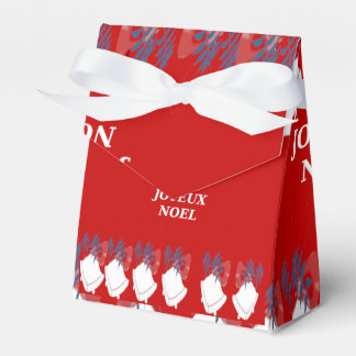 Caixinha De Lembrancinhas Ballotin Cadeau Cloches Joyeux Noël Rouge