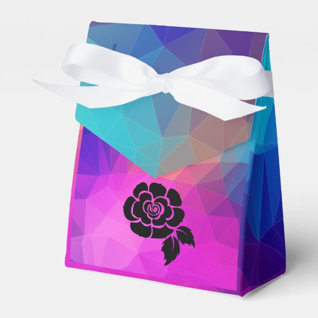 CAIXINHA DE LEMBRANCINHAS BALLOTINS  ROSE AVEC ROSE NOIR (Frente)