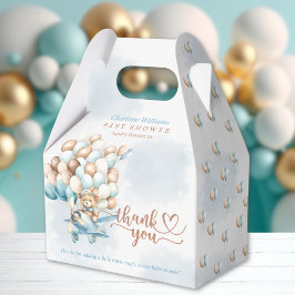 Caixinha De Lembrancinhas Balões de Urso Azul