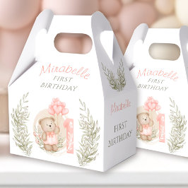 Caixinha De Lembrancinhas Balões do Coração do Urso de Coração de Cute de An