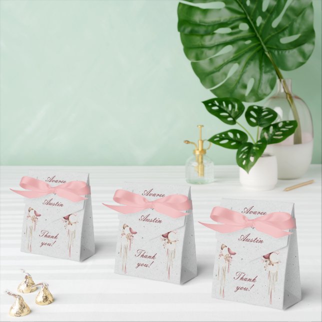 Caixinha De Lembrancinhas Balões e Lanternas Brancos e Borgonas na Cinza (Múltiplo)