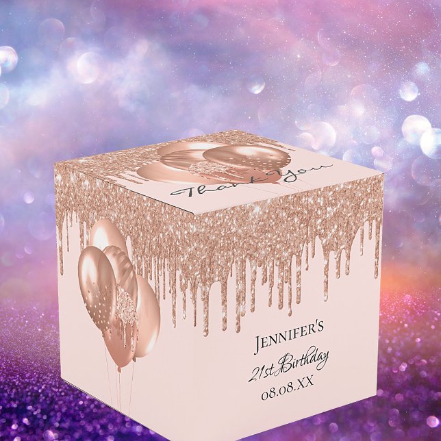 Caixinha De Lembrancinhas Balões festa de aniversário de de lâmina de ouro d (Criador carregado)