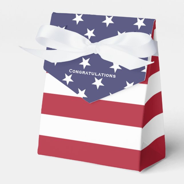 Caixinha De Lembrancinhas Bandeira Americana (Frente)