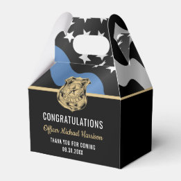 Caixinha De Lembrancinhas Bandeira Azul de Graduação da Academia de Polícia